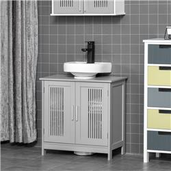 Picture of 212 Main 834-343GY Kleankin Under Sink Pedestal Storage Bathroom Cabinet&#44; Grey