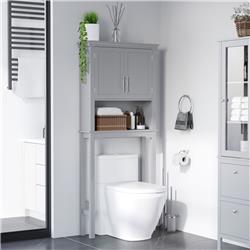 834-348V80 Kleankin Modern Over the Toilet Storage Cabinet, Grey