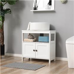 834-358WT Kleankin Pedestal Sink Storage Cabinet, White