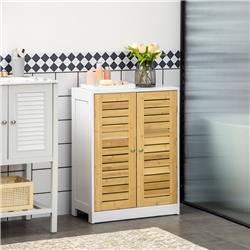 Picture of 212 Main 834-405 Kleankin Floor Bathroom Cabinet&#44; White & Natural