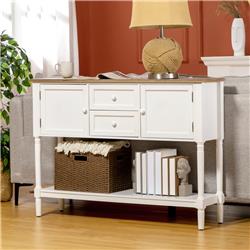 Picture of 212 Main 837-183 Homcom Console Table with Drawers&#44; White