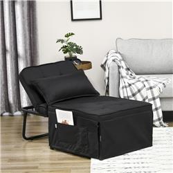Picture of 212 Main 839-669V80BK Homcom Ottoman Bed with Adjustable Backrest - Black