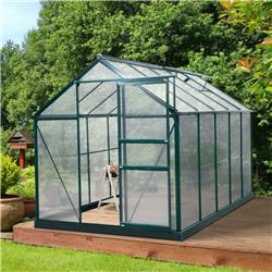 845-059V01 10 x 6 x 7 ft. Outsunny Garden Greenhouse for Backyard & Outdoor Use with Window & Door - Dark Green