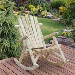 Picture of 212 Main 84A-046 Outsunny Wooden Adirondack Rocking Chair - Natural
