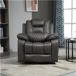 Picture of 212 Main 833-973 Homcom 2-in-1 Manual Recliner Chair with Pull-Out Ring - Brown