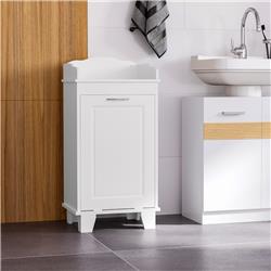 Picture of 212 Main 834-118 31 in. Homcom Small Bathroom Vanity Modern Country Free Standing Bathroom Tilt Out Tall Cabinet Laundry Sorter Clothes Hamper Cabinet - White