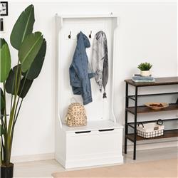 Picture of 212 Main 837-031 Homcom 3-In-1 Hall Tree with Bench - White