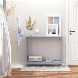 Picture of 212 Main 837-048GY Homcom 2-Tier Bench Sofa Console Table with Underneath Storage Shelf for the Entryway - Grey