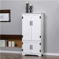 Picture of 212 Main 837-087WT Homcom Accent Floor Storage Cabinet Kitchen Pantry with Adjustable Shelves & 2 Lower Doors - White