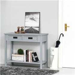 Picture of 212 Main 837-181GY Homcom Console Table with 2 Storage Drawers & Open Shelf - Grey