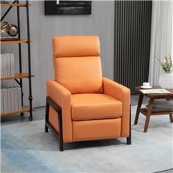 Picture of 212 Main 839-425V00BN Homcom Manual Reclining Sofa Armchair with Footrest for Living Room Bedroom - Orange