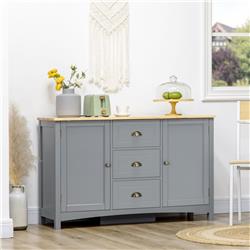 Picture of 212 Main 839-518V01GY Homcom Buffet Cabinet with 3 Storage Drawers & Adjustable Shelves - Grey