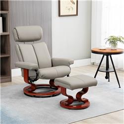 Picture of 212 Main 839-547V00GY Homcom Recliner Chair with Ottoman - Grey