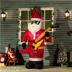 Picture of 212 Main 844-568V80MX 7 ft. Outsunny Inflatable Christmas Santa Claus Play Electric Guitar with Sunglasses