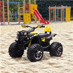 Picture of 212 Main 370-170V80YL 12V Aosom Kids ATV Children Ride on Car with Music - Yellow
