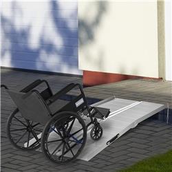 Picture of 212 Main 713-003V00SR 6 ft. Homcom Folding Portable Wheelchair Ramp - Textured Aluminum