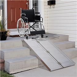 Picture of 212 Main 713-029 4 ft. Homcom Portable Wheelchair Ramp - Silver
