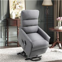 Picture of 212 Main 713-042GY Homcom Power Lift Assist Recliner Chair for Elderly with Remote Control - Grey