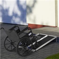 Picture of 212 Main 713-088V02BK 4 ft. Homcom Portable Ramps for Wheel Chairs - Silver & Black
