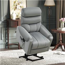 Picture of 212 Main 713-090V80GY Homcom Electric Power Lift Recliner - Grey