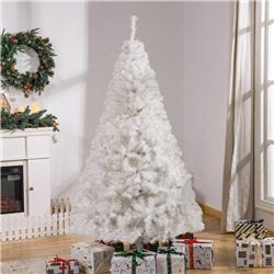 Picture of 212 Main 830-254 6 ft. Homcom Christmas Tree PVC Pre Lit Artificial Christmas Tree with Metal Stand 250 Warm White LED 1000 Tips - White