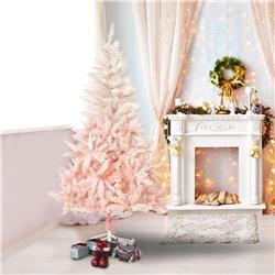 Picture of 212 Main 830-285V02 6 ft. Homcom Holiday Home Decoration Artificial Christmas Tree with Metal Stand - White & Pink
