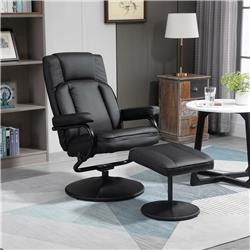 Picture of 212 Main 839-200BK Homcom Swivel Recliner - Black