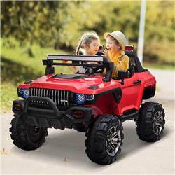 Picture of 212 Main 370-082RD Aosom 12V Kids Police Car Electric Toy Car with Full LED Lights - Red