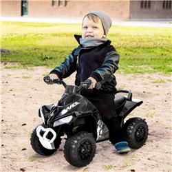 Picture of 212 Main 370-096BK Aosom No Power Ride on Push Car for Kids 4 Wheels Foot-to-Floor Sliding Walking ATV Toy with Music & Light for 18-36 Months - Black
