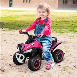 Picture of 212 Main 370-096PK Aosom Ride on Push Car Toddler Foot-to-floor Stroller Sliding Car for Kids 4 Wheels Walking ATV Toy with Music & Light for 18-36 Months - Pink
