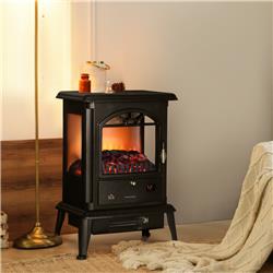 Picture of 212 Main 820-349V80BK 23 in. 1000-1500W HomCom Electric Fireplace Stove&#44; Black