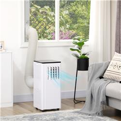 823-046V82WT 10000 BTU HomCom Portable Air Conditioner with Wi-Fi for Up to 215 sq ft. Rooms, White -  212 Main