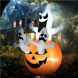 Picture of 212 Main 830-095 6 ft. HomCom Outdoor Inflatable Halloween Decoration&#44; Orange & White