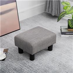 Picture of 212 Main 833-666V80GY 16 in. HomCom Cube Modern Linen Fabric Pouf Footrest Ottoman&#44; Gray
