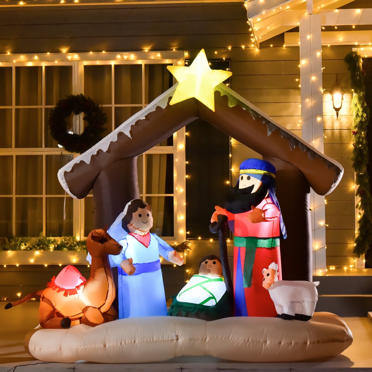 Picture of 212 Main 844-427V80 6 ft. Inflatable Christmas Nativity Scene&#44; Outdoor Blow Up with Built-In LED Lights for Lawn & Garden - Multi Color