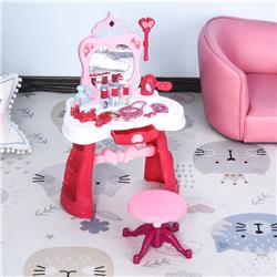 Picture of 212 Main 350-066 Qaba Kids Makeup Vanity Set with Lights for Girls&#44; Pink & White