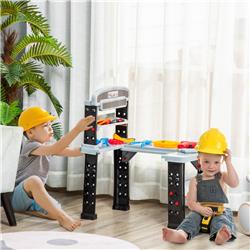 Picture of 212 Main 350-131 Qaba Kids Workbench Construction Playset Toy with Battery-Powered Drill&#44; Black & Gray - 79 Piece