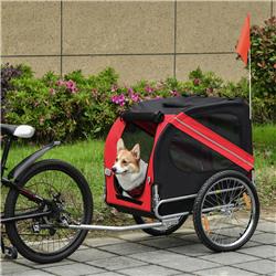 Picture of 212 Main 5663-0062 Aosom Dog Bike Pet Trailer&#44; Red & Black