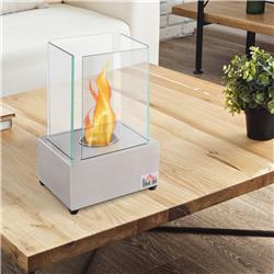 Picture of 212 Main 820-159 7.75 in. HomCom Ethanol Fireplace&#44; Silver