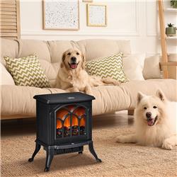 Picture of 212 Main 820-282V80BK 750-1500W HomCom Freestanding Electric Fireplace Stove&#44; Black
