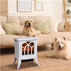 Picture of 212 Main 820-282V80WT 750-1500W HomCom Small Electric Fireplace Stove&#44; White