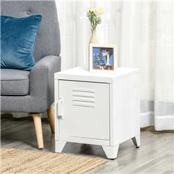 Picture of 212 Main 831-429WT HomCom Industrial End Table&#44; White