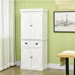 Picture of 212 Main 835-116V01WT HomCom Freestanding Pantry Cabinet with 4 Doors&#44; White