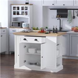 Picture of 212 Main 835-117V03WT HomCom Freestanding Kitchen Island Cabinet&#44; White