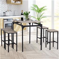 Picture of 212 Main 835-212 HomCom Modern Dining Table & Stools Dining Set&#44; Natural Wood - 5 Piece