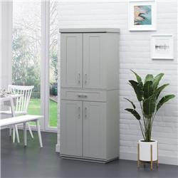Picture of 212 Main 835-216GY HomCom Modern Kitchen Pantry Freestanding Cabinet Cupboard with Doors & Drawer&#44; Gray