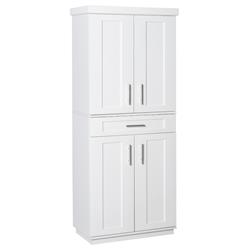 Picture of 212 Main 835-216WT HomCom Modern Kitchen Pantry Freestanding Cabinet Cupboard with Doors & Shelves&#44; White