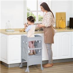 Picture of 212 Main 835-230GY Qaba Kitchen Step Stool for Toddler&#44; Gray