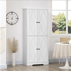 Picture of 212 Main 835-879V00WT 71 in. HomCom Freestanding Kitchen Pantry&#44; White