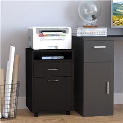 836-027BK HomCom File Organizer Cabinet for Filing, Black